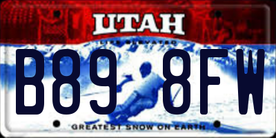 UT license plate B898FW