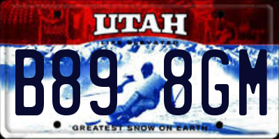 UT license plate B898GM