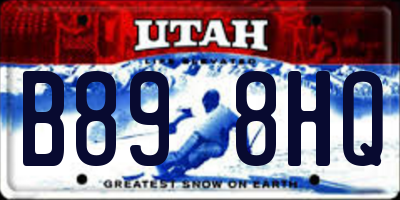UT license plate B898HQ