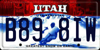 UT license plate B898IW