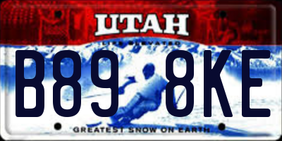 UT license plate B898KE