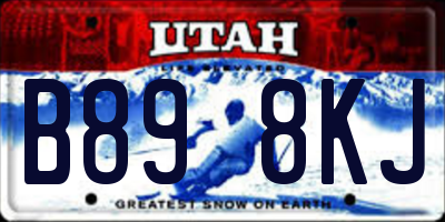 UT license plate B898KJ