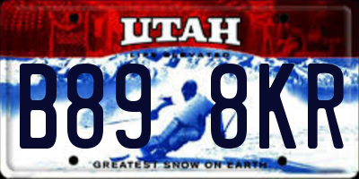 UT license plate B898KR