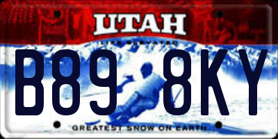 UT license plate B898KY