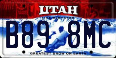 UT license plate B898MC