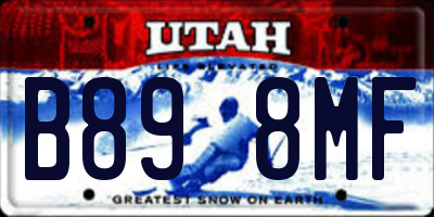 UT license plate B898MF