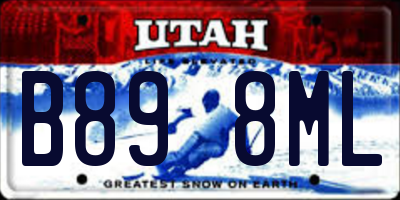 UT license plate B898ML
