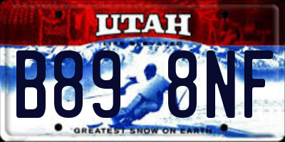 UT license plate B898NF