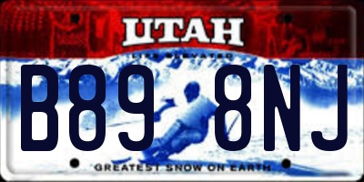 UT license plate B898NJ