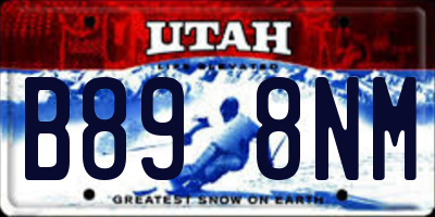 UT license plate B898NM