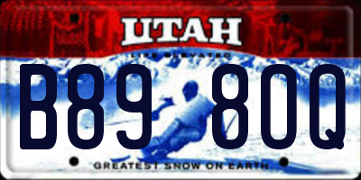 UT license plate B898OQ