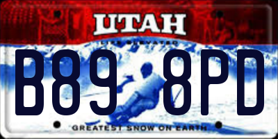 UT license plate B898PD