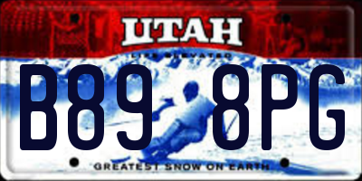 UT license plate B898PG
