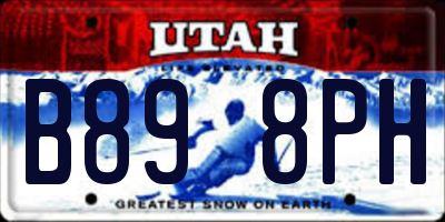 UT license plate B898PH