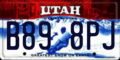UT license plate B898PJ