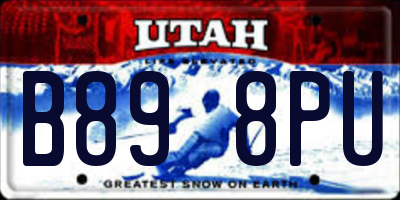 UT license plate B898PU