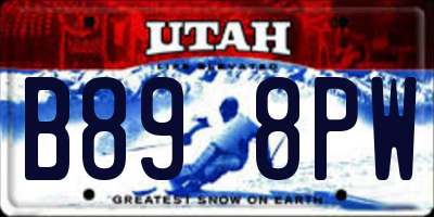 UT license plate B898PW