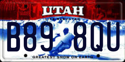 UT license plate B898QU