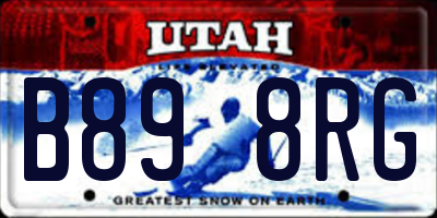 UT license plate B898RG