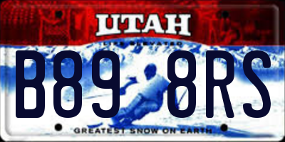 UT license plate B898RS