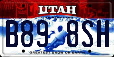 UT license plate B898SH