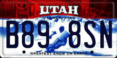 UT license plate B898SN