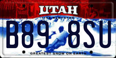 UT license plate B898SU