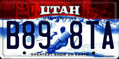 UT license plate B898TA