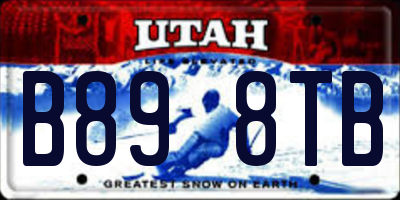 UT license plate B898TB