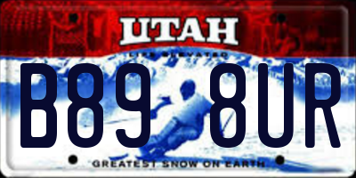 UT license plate B898UR