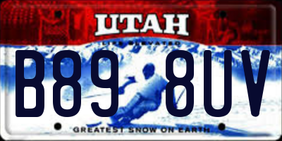 UT license plate B898UV
