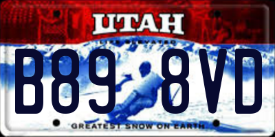 UT license plate B898VD