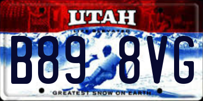 UT license plate B898VG