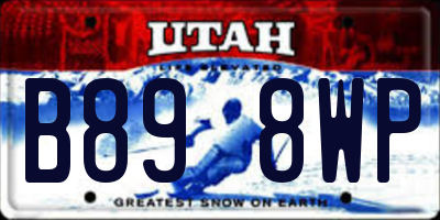 UT license plate B898WP