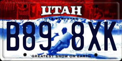 UT license plate B898XK