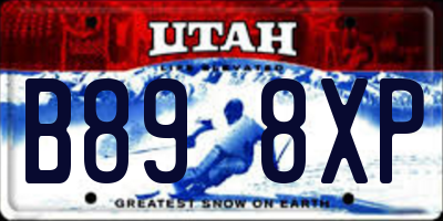 UT license plate B898XP