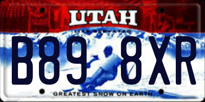 UT license plate B898XR