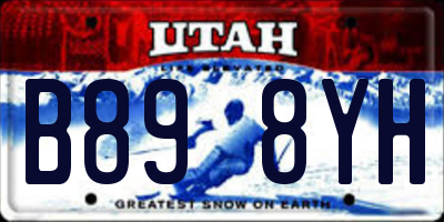 UT license plate B898YH