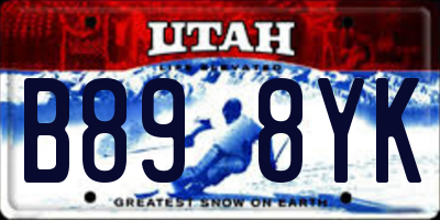 UT license plate B898YK