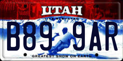 UT license plate B899AR