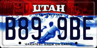 UT license plate B899BE
