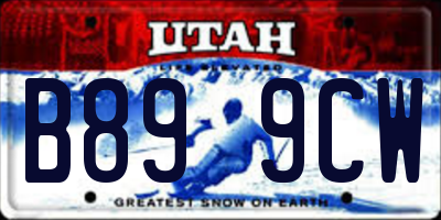 UT license plate B899CW