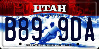 UT license plate B899DA