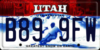 UT license plate B899FW