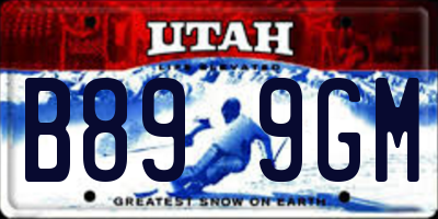 UT license plate B899GM
