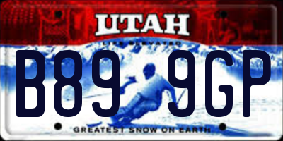 UT license plate B899GP