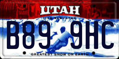 UT license plate B899HC