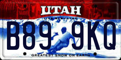 UT license plate B899KQ