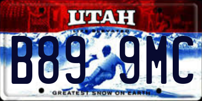 UT license plate B899MC
