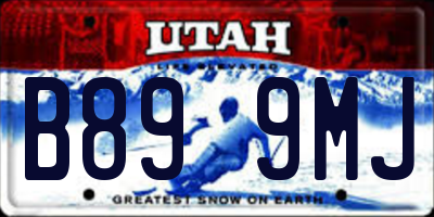 UT license plate B899MJ